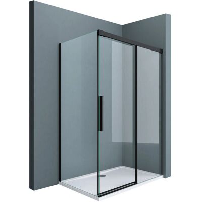 DOPORRO Schwarze Eckduschkabine - Rav12 - 90x120x195cm DOPORRO Schwarze Eckduschkabine - Rav12 - 90x120x195cm