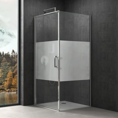 DOPORRO Cabine de douche d'angle Ravenna36-Plus - Enclosure avec verre de sécurité ESG - Publicité DOPORRO Cabine de douche d'angle Ravenna36-Plus - Enclosure avec verre de sécurité ESG - Publicité