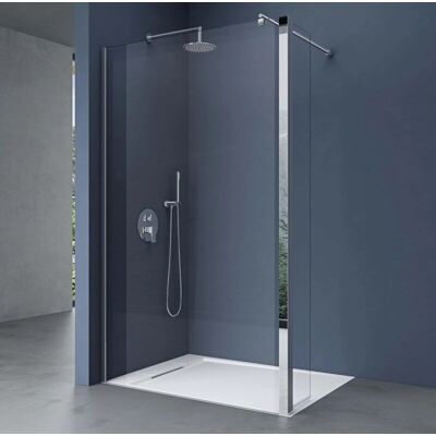 DOPORRO - Box Doccia Walk-In 60x200cm con Vetro Laterale 30cm - Parete Doccia DOPORRO - Box Doccia Walk-In 60x200cm con Vetro Laterale 30cm - Parete Doccia