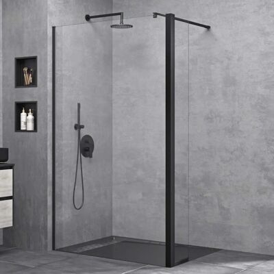 DOPORRO - Walk-In Duschkabine 50x200cm mit 30cm Seitenglas - Antikalk DOPORRO - Walk-In Duschkabine 50x200cm mit 30cm Seitenglas - Antikalk