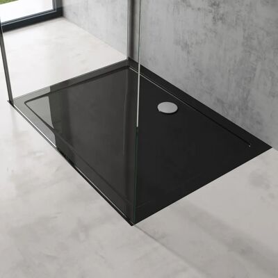 Doporro - Rectangular Acrylic Tray 80x110x4 cm - Noir - Shower tray - Publicité Doporro - Rectangular Acrylic Tray 80x110x4 cm - Noir - Shower tray - Publicité