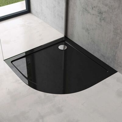 Doporro Bac de douche en acrylique noir 90x90x4cm - Bac de douche - Publicité Doporro Bac de douche en acrylique noir 90x90x4cm - Bac de douche - Publicité