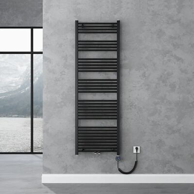 Doporro Radiateur électrique pour serviettes - 180x60cm Chauffage de salle de bain en acier inoxydable - Design moderne - Publicité Doporro Radiateur électrique pour serviettes - 180x60cm Chauffage de salle de bain en acier inoxydable - Design moderne - Publicité