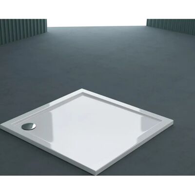 DOPORRO Plato de ducha cuadrado de acrílico blanco 80x80 cm - Plato de ducha DOPORRO Plato de ducha cuadrado de acrílico blanco 80x80 cm - Plato de ducha