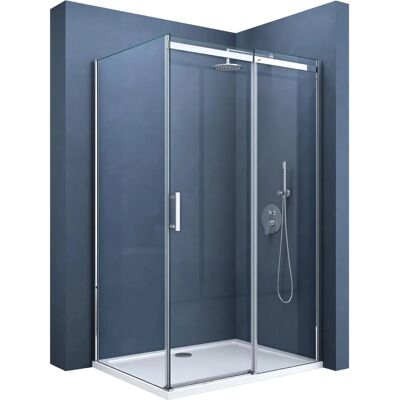 DOPORRO Cabina doccia ad angolo Ravenna18 - 80x100x195cm, Vetro temperato DOPORRO Cabina doccia ad angolo Ravenna18 - 80x100x195cm, Vetro temperato