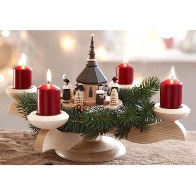 Albin Preissler Buchen- & Ahorn Weihnachtskerzenhalter - Advent Dekoration Albin Preissler Buchen- & Ahorn Weihnachtskerzenhalter - Advent Dekoration