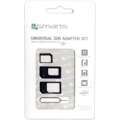4smarts Universel SIM-Adapter Sæt 3 stk - SIM-kortadapter 4smarts Universel SIM-Adapter Sæt 3 stk - SIM-kortadapter