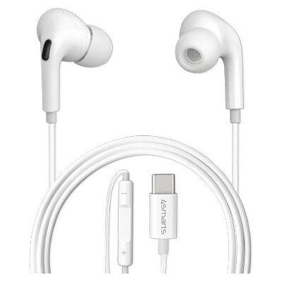 4Smarts Verdrahtete USB-C Kopfhörer mit Magnetfernbedienung - WEISS 4Smarts Verdrahtete USB-C Kopfhörer mit Magnetfernbedienung - WEISS