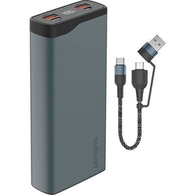 4smarts VoltHub Pro Powerbank en polymère de lithium - 10000 mAh - Noir, Métallique 4smarts VoltHub Pro Powerbank en polymère de lithium - 10000 mAh - Noir, Métallique