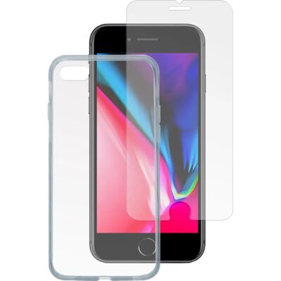 Coque et protecteur d'écran transparent pour iPhone SE (2022/2020) 8 7 Coque et protecteur d'écran transparent pour iPhone SE (2022/2020) 8 7