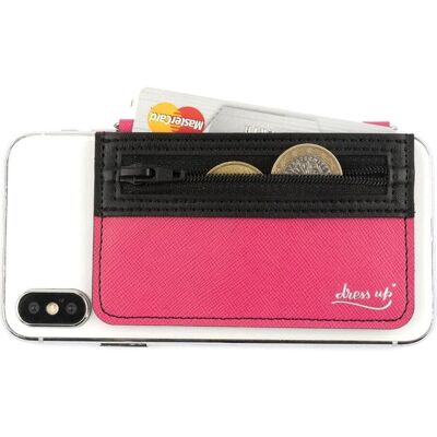 4Smarts - DressUP Mobilholder med Rem og Pung - Sort/Rosa 4Smarts - DressUP Mobilholder med Rem og Pung - Sort/Rosa