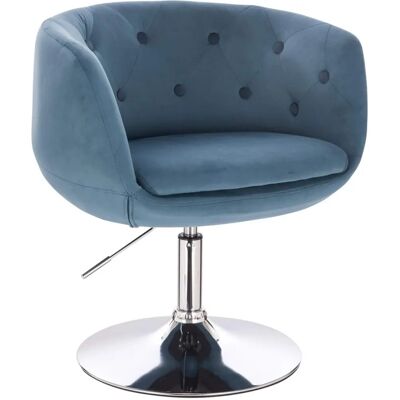 SVITA Panama Cocktailsessel - Höhenverstellbar, Blau Samt SVITA Panama Cocktailsessel - Höhenverstellbar, Blau Samt