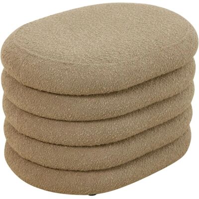 SVITA - BLOSSOM - Bouclé Hellbraun - 60x45x42cm - Ottoman SVITA - BLOSSOM - Bouclé Hellbraun - 60x45x42cm - Ottoman