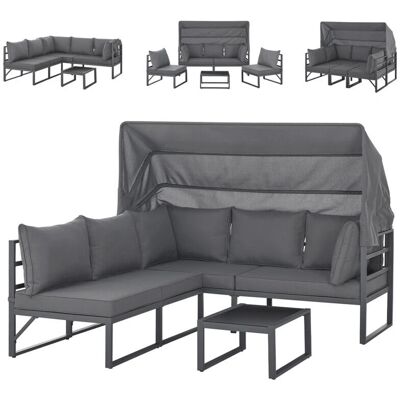 SVITA - MAUI - Grau - 200x159x136 cm - Garden lounge set SVITA - MAUI - Grau - 200x159x136 cm - Garden lounge set