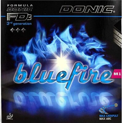 DONIC Bluefire M1 - Gomme de Tennis de Table à Haute Rotation - Publicité DONIC Bluefire M1 - Gomme de Tennis de Table à Haute Rotation - Publicité