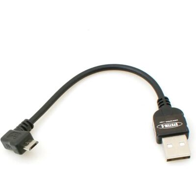 System-S - USB A vers USB Micro-B - angle 90° gauche - 10 cm câble USB System-S - USB A vers USB Micro-B - angle 90° gauche - 10 cm câble USB