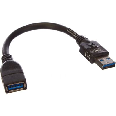 System-S - USB 3.0 A male to A female - 10 cm - USB 3.0 kabel System-S - USB 3.0 A male to A female - 10 cm - USB 3.0 kabel