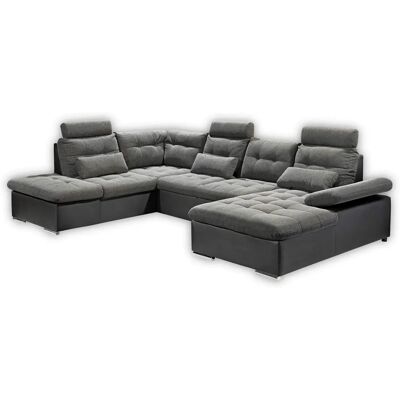 ED EXCITING DESIGN Jakarta U-Forma - Černá - 324x107x218 cm ED EXCITING DESIGN Jakarta U-Forma - Černá - 324x107x218 cm