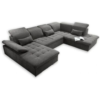 ED Exciting Design Wayne Grau U-Form Couch - Wohnzimmer Ecksofa ED Exciting Design Wayne Grau U-Form Couch - Wohnzimmer Ecksofa