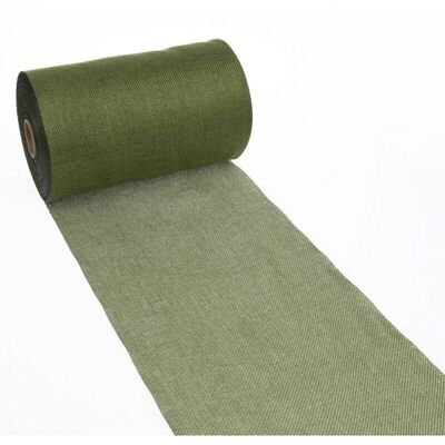 NONE Deko AS GmbH Sedia effetto lino verde oliva - Stile shabby chic, 20cm, 5m NONE Deko AS GmbH Sedia effetto lino verde oliva - Stile shabby chic, 20cm, 5m
