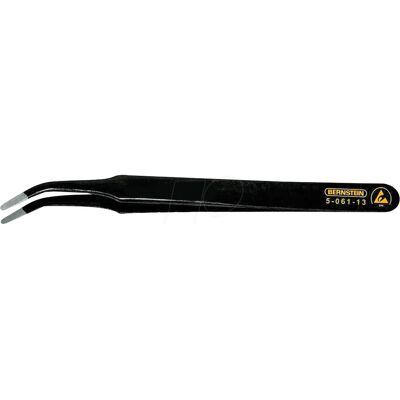 Bernstein Tools 5-061-13 SMD Tweezer - Bent, Wide Flat Tips - 115mm Bernstein Tools 5-061-13 SMD Tweezer - Bent, Wide Flat Tips - 115mm