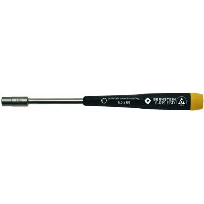 Bernstein - 6-619 Socket Wrench 5mm - ESD Dissipative Handle Bernstein - 6-619 Socket Wrench 5mm - ESD Dissipative Handle