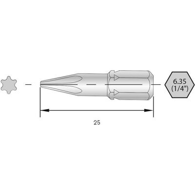 Bernstein 6-TX07-25 Torx-Bits - Werkzeuge Bernstein 6-TX07-25 Torx-Bits - Werkzeuge