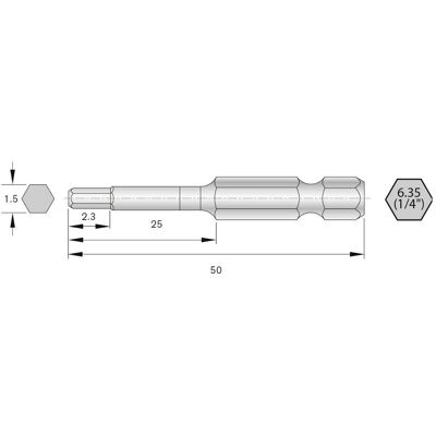 Bernstein Tools 6-HX15-50 Bit-Set HRC-Stahl höglegerat - Werkzeugset Bernstein Tools 6-HX15-50 Bit-Set HRC-Stahl höglegerat - Werkzeugset