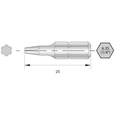 Bernstein Modell 6-IP07-25 Stahl Torx Bits - Werkzeuge Bernstein Modell 6-IP07-25 Stahl Torx Bits - Werkzeuge