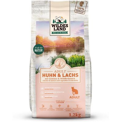 Wildes Land WL505672 Nourriture sèche pour chats 1,2kg Poulet Saumon Wildes Land WL505672 Nourriture sèche pour chats 1,2kg Poulet Saumon