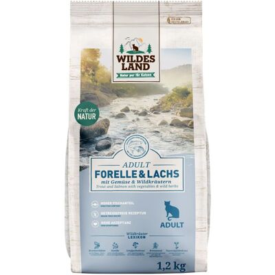 Wildes Land Salmonforelle Katzentrockenfutter - Adult, 1.2kg Wildes Land Salmonforelle Katzentrockenfutter - Adult, 1.2kg
