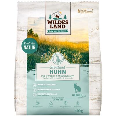 Wildes Land Kippen kattenvoer 400g Wildes Land Kippen kattenvoer 400g
