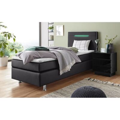 Collection AB Boxspringbett - LED-Beleuchtung, 90x200cm, Schwarz/Weiß - Boxspringbett Collection AB Boxspringbett - LED-Beleuchtung, 90x200cm, Schwarz/Weiß - Boxspringbett