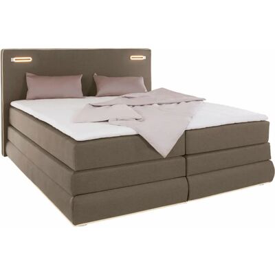 Collection AB Rubona Boxspringbett - 180x200cm, Braun, Stauraum, LED Collection AB Rubona Boxspringbett - 180x200cm, Braun, Stauraum, LED