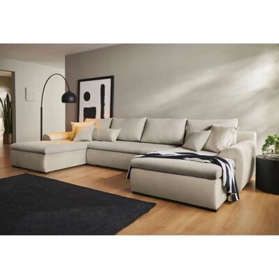 Home affaire Win U-Form Beige Sofa - U-förmiges Ecksofa mit Stauraum Home affaire Win U-Form Beige Sofa - U-förmiges Ecksofa mit Stauraum