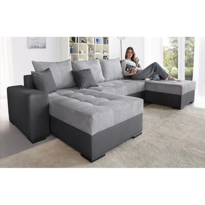 COLLECTION AB XL-Josy U-Form Couch - Grau COLLECTION AB XL-Josy U-Form Couch - Grau
