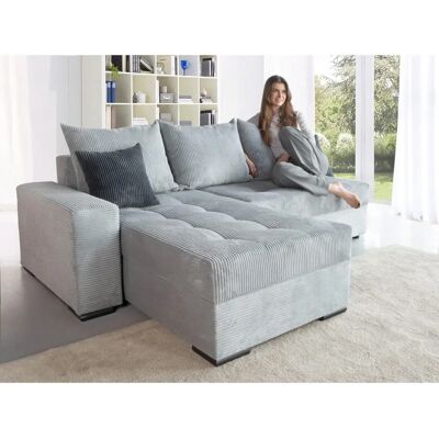 Collection AB Josy L-Form Sofa - Grau - Bettfunktion Collection AB Josy L-Form Sofa - Grau - Bettfunktion