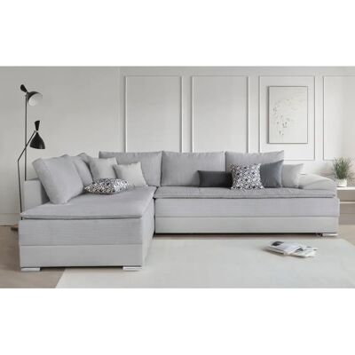 INOSIGN Night & Day L-Form Sofa - Hellgrau - Wird zum Bett INOSIGN Night & Day L-Form Sofa - Hellgrau - Wird zum Bett