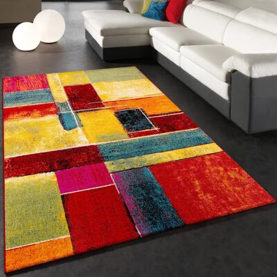 PACO HOME Canvas 783 - Tappeto moderno a pelo corto multicolore PACO HOME Canvas 783 - Tappeto moderno a pelo corto multicolore