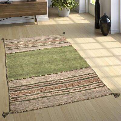 PACO HOME Alfombra Kilim 217 Tejido a mano - Alfombra de algodón PACO HOME Alfombra Kilim 217 Tejido a mano - Alfombra de algodón