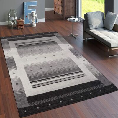 Alfombra Paco Home Lana Pelo Corto - Motivo Etnico Geometrico - 80x150 cm Alfombra Paco Home Lana Pelo Corto - Motivo Etnico Geometrico - 80x150 cm