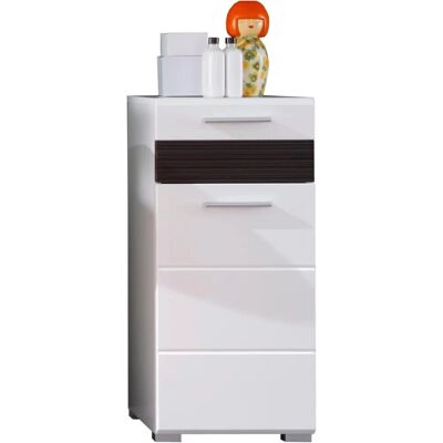 Armoire de bain Trendteam MEZZO - Blanc, Chêne foncé, 37x79 cm Armoire de bain Trendteam MEZZO - Blanc, Chêne foncé, 37x79 cm