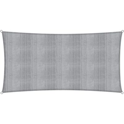 LUMALAND Vela de Sol - Rectángulo 2x4m Gris claro Protección UV LUMALAND Vela de Sol - Rectángulo 2x4m Gris claro Protección UV