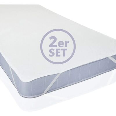 Protector de colchón impermeable LUMALAND - 90x200 cm - Juego de 2 Protector de colchón impermeable LUMALAND - 90x200 cm - Juego de 2