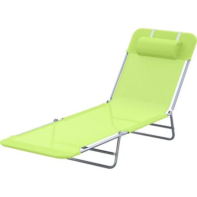 Outsunny Sonnenliege Relaxliege Vihreä Tekstiiliverho 450 g/m² Pulveroidusta teräksestä runko - Aurinkotuoli Outsunny Sonnenliege Relaxliege Vihreä Tekstiiliverho 450 g/m² Pulveroidusta teräksestä runko - Aurinkotuoli
