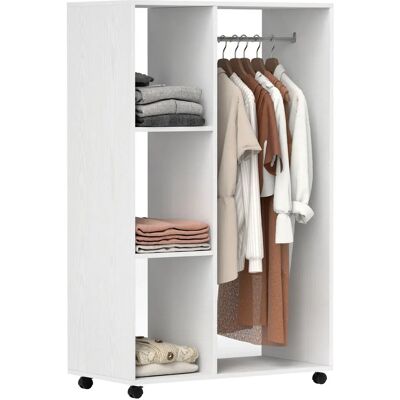 HOMCOM - Wardrobe - White - Melaminplatte - Wardrobe HOMCOM - Wardrobe - White - Melaminplatte - Wardrobe