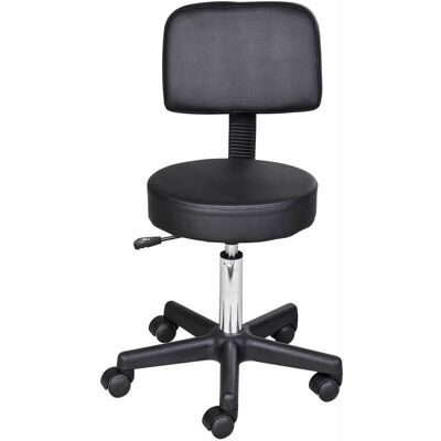 HOMCOM Verstellbarer Salonhocker - Schwarz HOMCOM Verstellbarer Salonhocker - Schwarz