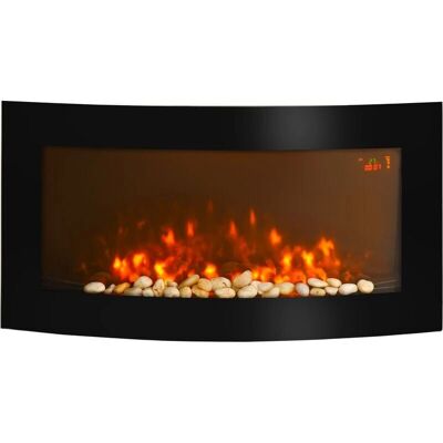 HOMCOM Elektrokamin - Moderner Wandkamin mit LED-Flamme HOMCOM Elektrokamin - Moderner Wandkamin mit LED-Flamme