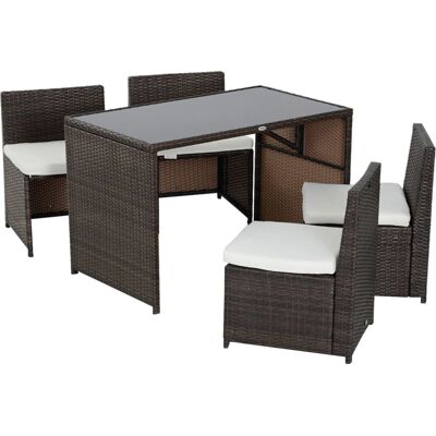 Outsunny 4-Sitzer Gartenset - braun/khaki - Tisch 120 × 69 × 77,5 cm Outsunny 4-Sitzer Gartenset - braun/khaki - Tisch 120 × 69 × 77,5 cm