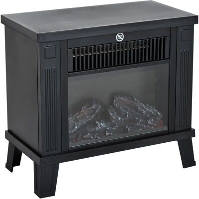 HOMCOM Elektryczny kominek - 600/1200W Kompakt Czarny HOMCOM Elektryczny kominek - 600/1200W Kompakt Czarny